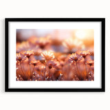 Extra large abstract art print featuring textured, colorful floral designs on a black framed canvas.