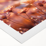 Art deco poster featuring a close-up floral design in pastel shades on rolled canvas.