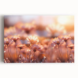 Black and white close-up floral photograph on stretched canvas, ideal for kitchen wall art.