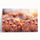 Black and white close-up floral image on stretched canvas, ideal for kitchen wall art or bedroom ambiance.