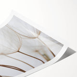 Extra large wall art depicting line art flowers in black on white, rolled print, ideal for large living room wall decor.