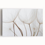 Large black and white floral close-up on stretched canvas, suitable as kitchen wall art.
