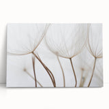 Black and white floral close-up on stretched canvas, ideal for kitchen wall art or bedroom ambiance.