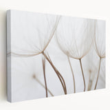 Close-up floral design on stretched canvas with vibrant green and pink tones, suitable for kitchen wall art.