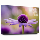 Large abstract floral design in vibrant colors on acrylic glass, ideal for bedroom or dining room art.