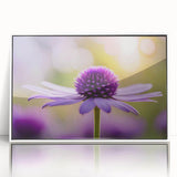 Art deco poster of vibrant floral designs on white acrylic, framed, ideal for nursery wall art.