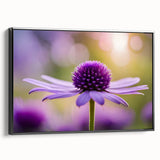 Black and white framed canvas featuring a close-up floral design, ideal for bedroom wall decor.