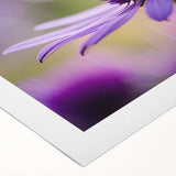 Art deco floral poster in pastel shades on rolled canvas, ideal for dining room wall art.