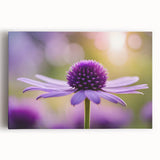 Black and white close-up photo of flowers on stretched canvas, ideal for kitchen wall art.