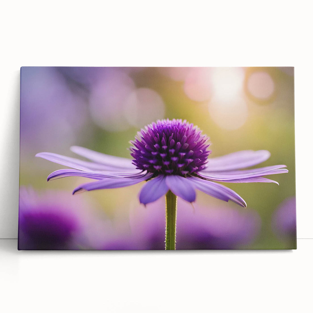 Black and white floral photograph on stretched canvas, ideal for kitchen wall art or bedroom ambiance.