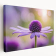 Close-up of vibrant florals in full bloom on a large stretched canvas, suitable for kitchen wall art.