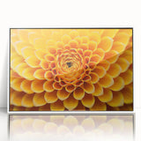 Art deco floral design in muted pastel shades on a framed acrylic, ideal for modern nursery wall decor.