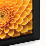 Close-up of black wall art featuring colorful, textured florals on a framed canvas, ideal for living room decor.