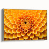 Framed canvas featuring a landscape art painting of colorful florals in a vintage poster style.