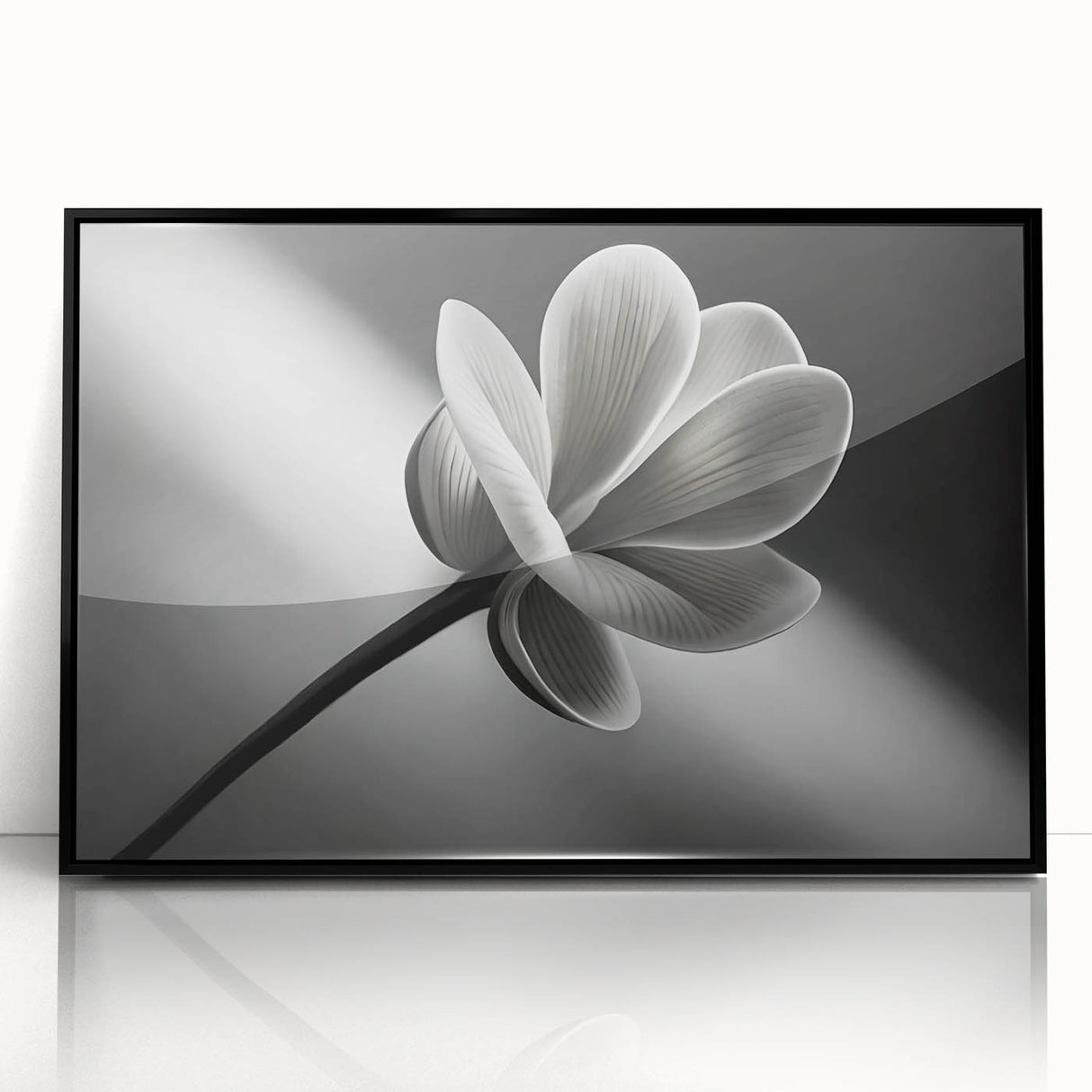 Large abstract wall art featuring floral designs in muted earth tones on a framed acrylic.