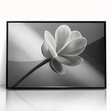 Large abstract wall art featuring floral designs in muted earth tones on a framed acrylic.