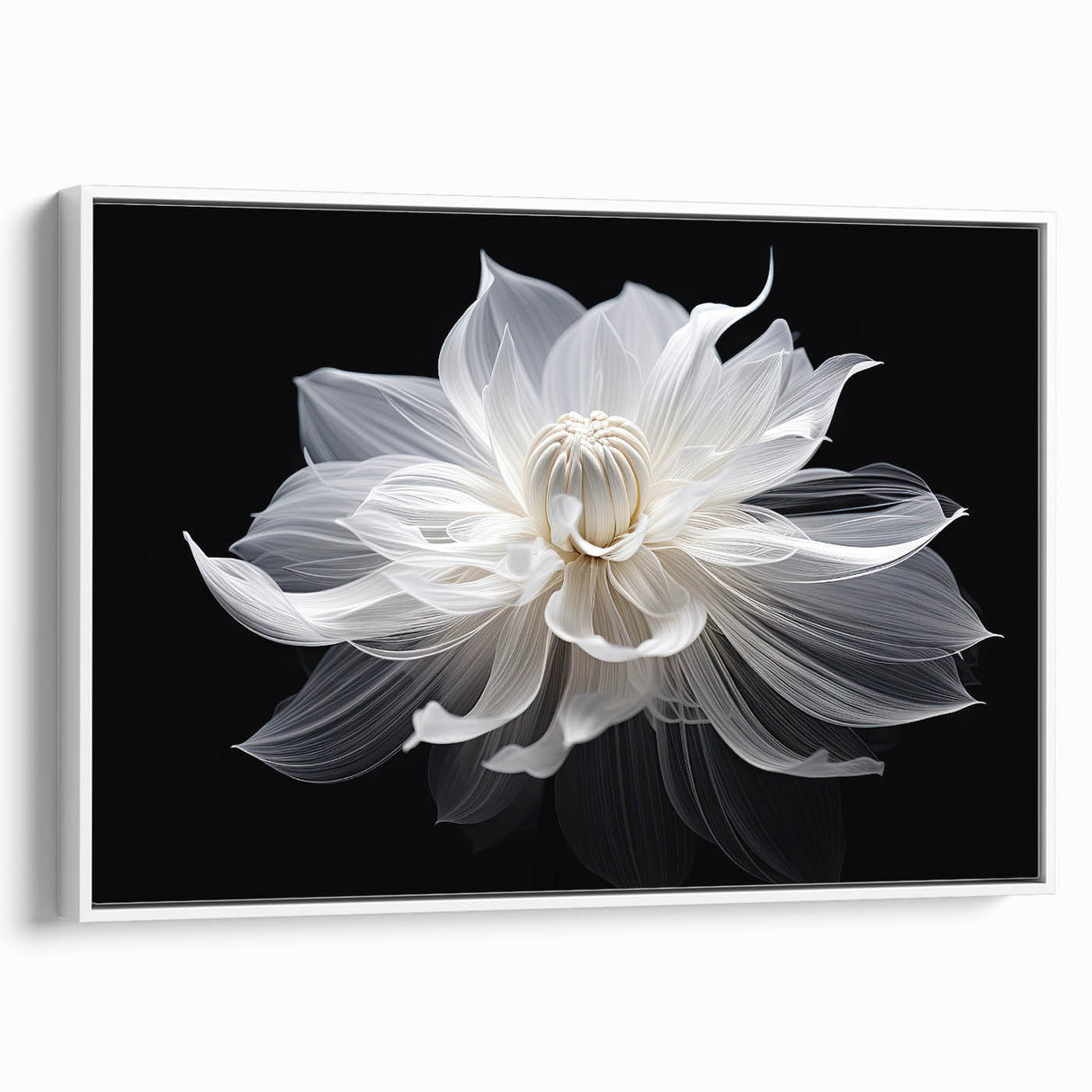 Vintage poster art featuring colorful florals on extra large framed canvas, ideal for living room decor.