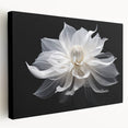 Close-up floral design on large stretched canvas with vivid pink and green tones, suitable for kitchen wall art.