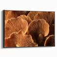 Black and white framed canvas featuring a close-up floral design, ideal for bedroom wall decor.