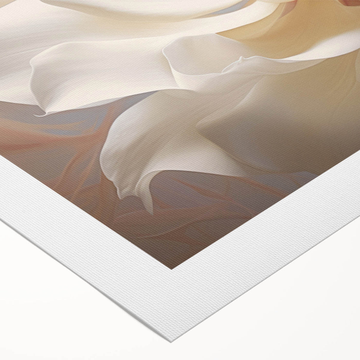 Art deco floral poster in pastel colors on rolled canvas, suitable for dining room or bathroom wall art.