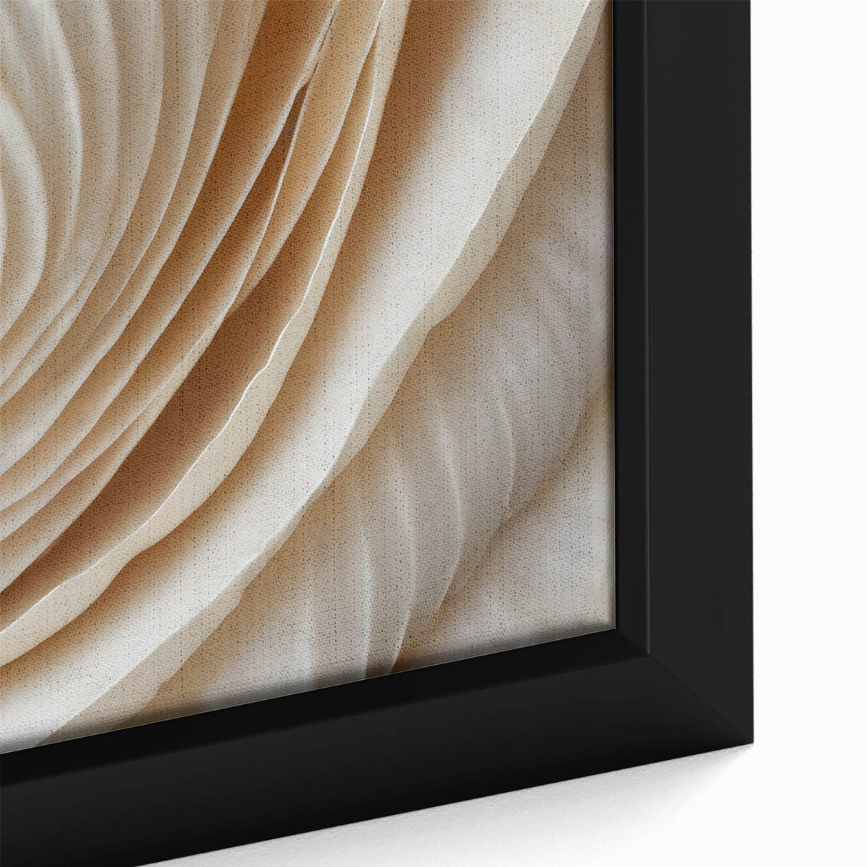 Close-up of textured black wall art featuring vibrant floral designs on a framed canvas, ideal for living room decor.