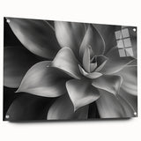 Large abstract floral design in vibrant colors on acrylic glass, ideal for bedroom or dining room decor.