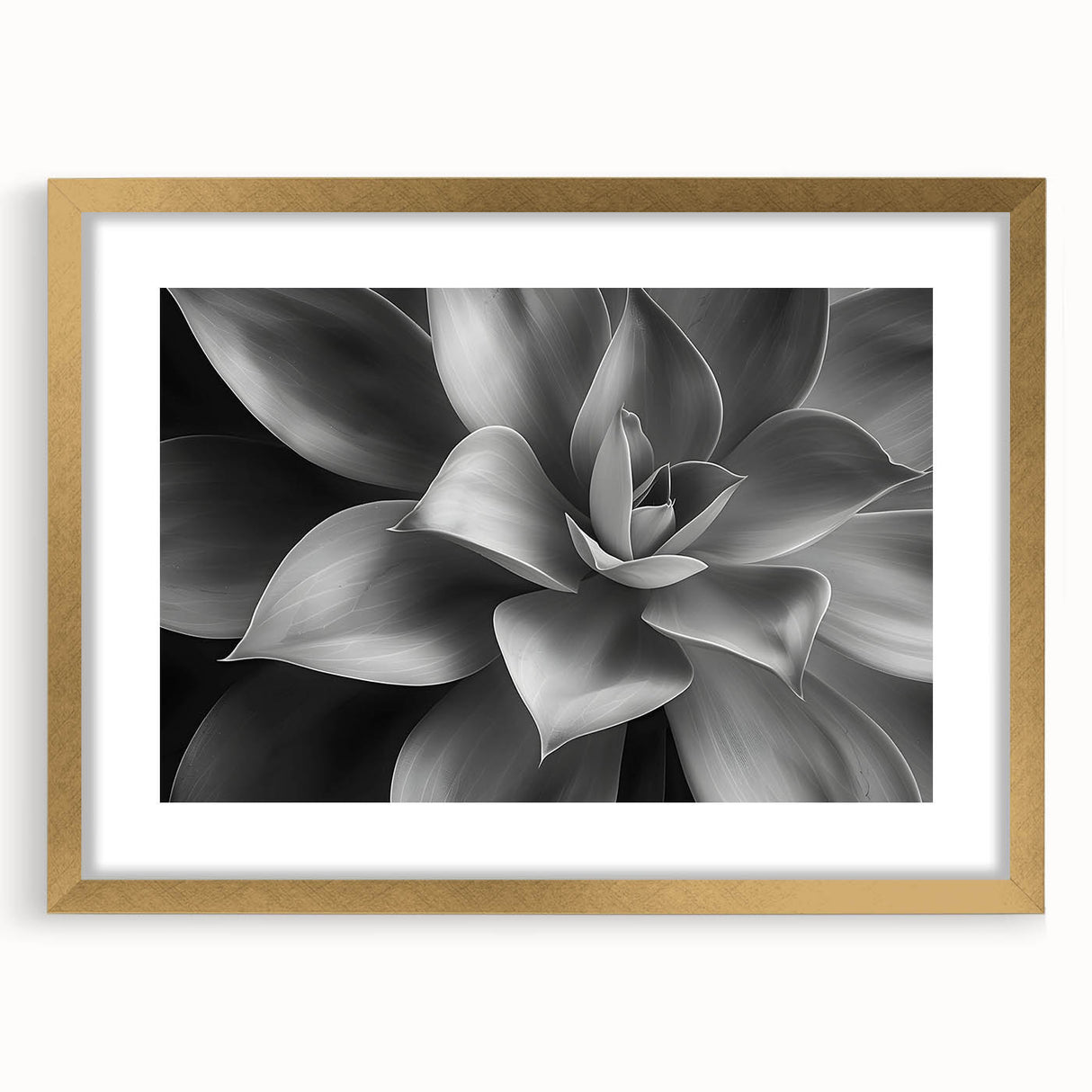 Extra large abstract art print with textured florals in gold frame, featuring muted earth tones, ideal for living room decor.