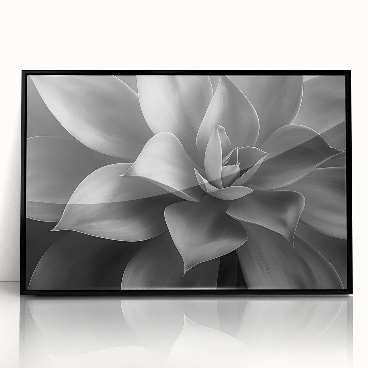 Large abstract wall art featuring floral designs in vibrant colors on a black acrylic frame.