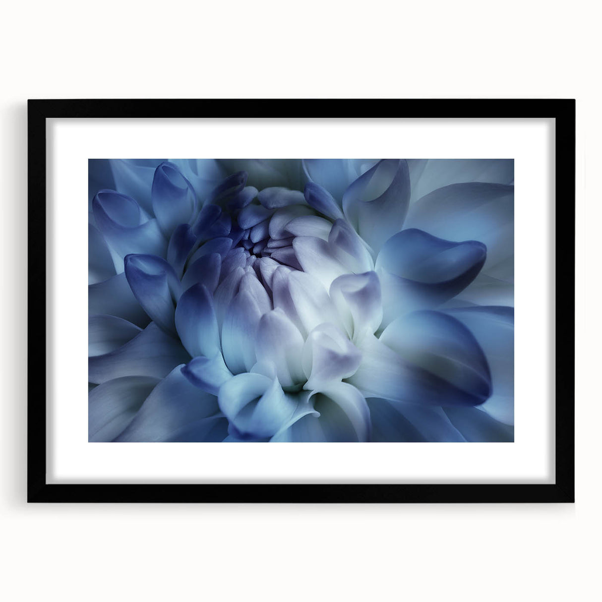 Extra large abstract art print featuring vibrant, colorful floral textures on a black framed canvas.