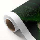 Art deco floral poster in soft pink and green shades on rolled canvas, ideal for nursery wall art.