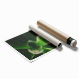 Extra large rolled print featuring close-up floral art in soft pastel shades, ideal for classy bathroom wall art.