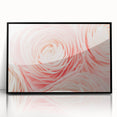 Large abstract wall art featuring vibrant floral designs in a mid-century modernist style, framed in black acrylic.