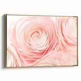 Framed canvas featuring a close-up floral design in black, ideal for bedroom wall art with a vintage poster style.