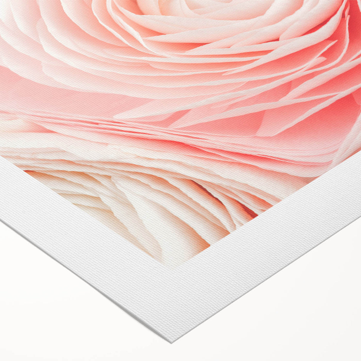 Art deco floral poster in muted pastel shades on rolled canvas, suitable for dining room or bathroom wall art.