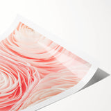 Extra large wall art featuring line art flowers in black and white, printed on rolled canvas.