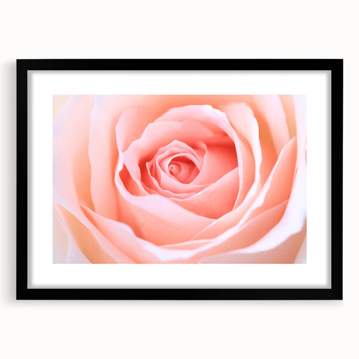 Extra large abstract art print featuring textured, colorful florals on a black framed canvas, ideal for living room decor.