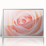 Art deco poster of vibrant florals in pink and green, acrylic framed, ideal for nursery wall art.