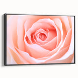 Black and white framed canvas featuring a close-up floral design, ideal for bedroom wall decor.