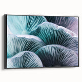 Black and white landscape art painting on framed canvas, featuring a detailed floral design, ideal for bedroom wall decor.