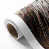 Art deco floral design on rolled canvas with pastel pink and green tones, ideal for nursery wall art.