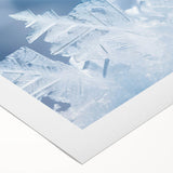 Art deco poster of a frost design in muted gray tones on rolled canvas, suitable for dining room or bathroom wall art.