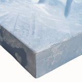 Large art featuring a close-up of frost patterns in black and white on stretched canvas, suitable for bedroom wall decor.