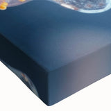 Black and white landscape art painting on stretched canvas depicting a close-up frost design, ideal for bedroom wall art.