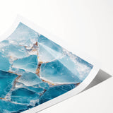 Extra large wall art featuring line art flowers with frost design in muted white and gray tones.