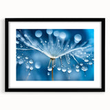 Abstract art print featuring textured, colorful frost design on extra large black-framed canvas, ideal for living room decor.