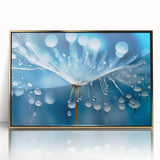 Framed acrylic print featuring a close-up of frost patterns in gold tones.