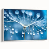 Framed canvas featuring a black and white close-up of frost patterns, ideal for bedroom wall decor.