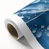 Art Deco-style poster of a frost design in blue and white tones on rolled canvas, ideal for nursery wall art.