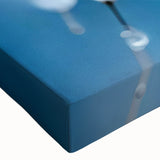 Close-up of frost on ice in black and white on stretched canvas, suitable for bedroom wall art.