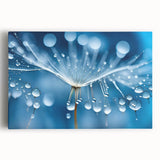 Black and white close-up of frost patterns on ice, printed on large stretched canvas, suitable for kitchen wall art.